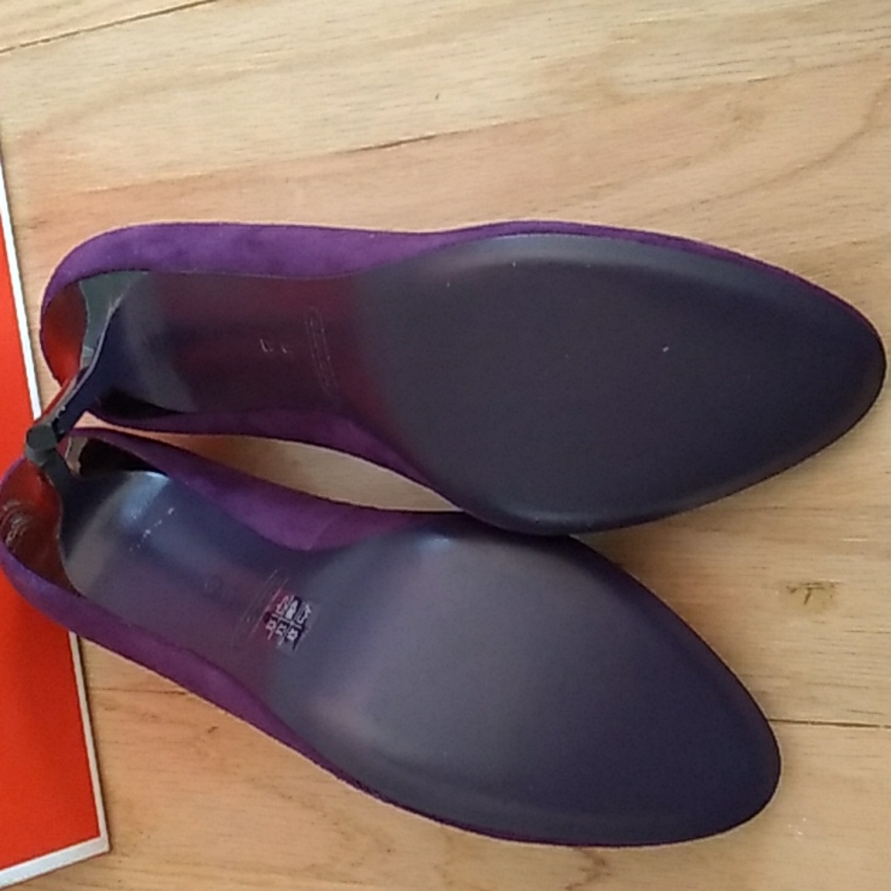 Coach nala kiss suede purple heels 8 new - Picture 4 of 4